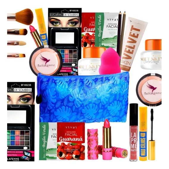 Maquiagens E Pincéis Necessaire Kit Delineador Pele Clara Foto 1