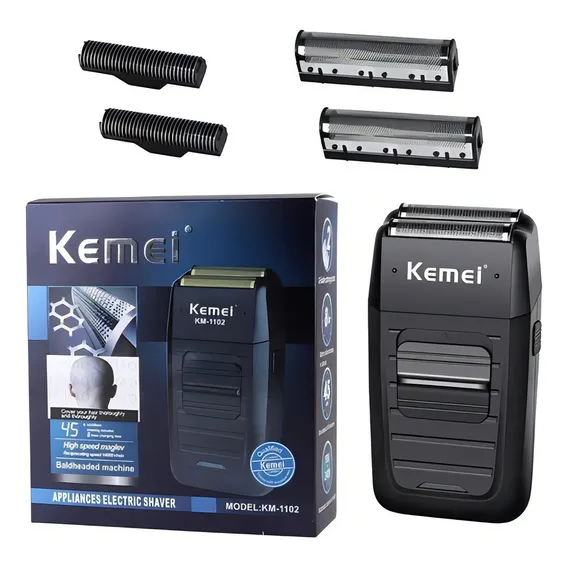 Maquina Barbeador Kemei Km-1102 Cordless Profissional Bivolt Foto 1