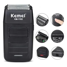 Maquina Barbeador Maquininha Shaver Km-1102 Bivolt Cor Preto 220v Foto mini 1
