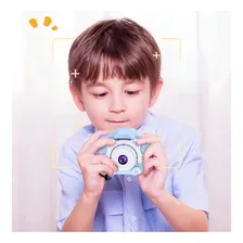Maquina Câmera Fotográfica Infantil Gatinho Tira Foto Azul Foto mini  3