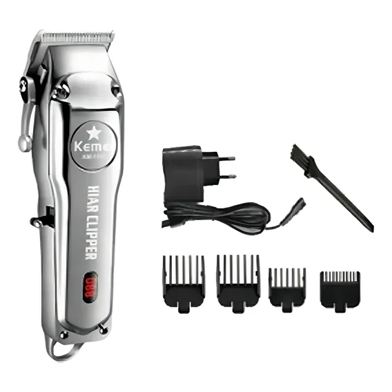 Máquina Corta Cabelo Fino Acabamento Luxo Kemei Corta Bem Foto 1