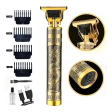 Maquina Cortar Cabelo Barba Profissional Recarregavel Cor Dourado 110v Foto mini 2
