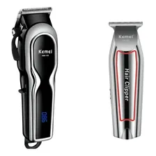 Maquina Cortar Cabelo Kemei 0119 + Kemei 032 Cortar Barba Foto  mini 1