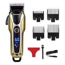 Máquina Cortar Cabelo Kemei Profissional S/fio Recarregável Cor Profissional Km-pg1990a 110v/220v Foto mini 1