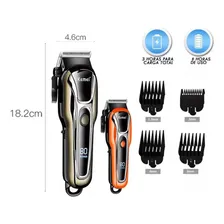 Máquina Cortar Cabelo Kemei Profissional S/fio Recarregável Cor Profissional Km-pg1990a 110v/220v Foto mini 3