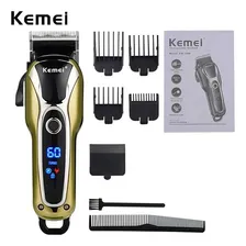Maquina Cortar Cabelo Sem Fio Turbo Profissional Kemei Foto mini 4