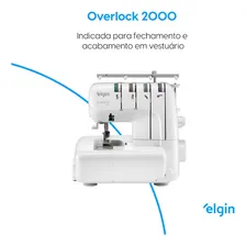 Máquina Costura Doméstica Elgin Overlock 2000 Portátil Foto mini 2