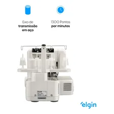 Máquina Costura Doméstica Elgin Overlock 2000 Portátil 220v Foto mini 4