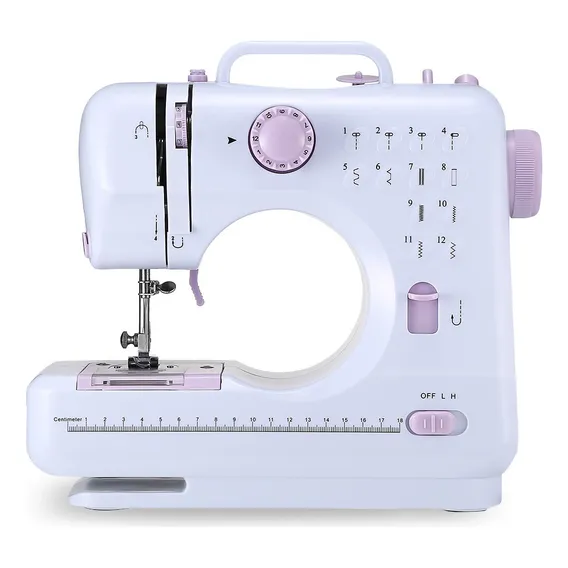 Máquina Costura Elétrica Bivolt Portátil Compacta 12 Pontos Cor Branco Foto 1
