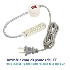 Máquina Costura Galoneira 3 Agulhas Semi Industrial C/ Led 220V Foto mini 2