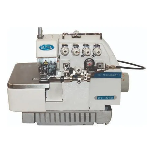 Máquina Costura Industrial Interloque Com Aparelho Franzidor Cor Bege 110V/220V Foto 1