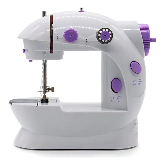 Máquina Costura Portátil Pedal Bivolt Reta Cor Branco Foto 1