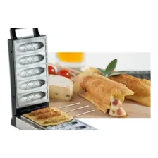 Máquina Crepe Suiço Profissional 6 Cavidades Elétrica Ademaq Cor Cinza-claro 220v Foto mini  2