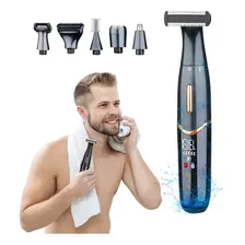 Maquina De Barba, Cabelo, Depila E Apara Pêlos Nariz 6 Em 1 Cor Preto 110v/220v Foto  mini 1