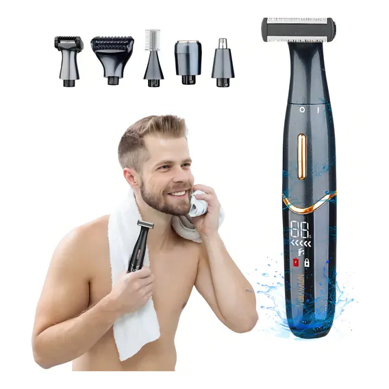 Maquina De Barba, Cabelo, Depila E Apara Pêlos Nariz 6 Em 1 Cor Preto 110v/220v Foto 1