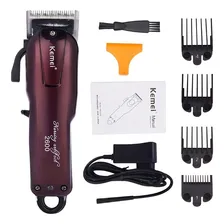Maquina De Corte Profissional Cordless Km-2600 Kemei Foto mini 3