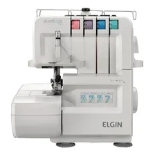 Máquina de costura overlock Elgin portátil - branco 220V Foto mini  2
