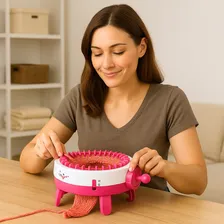 Máquina De Fazer Tricô Grande Com Manivela Lar das Fitas Gorro Touca Tear Foto mini 2