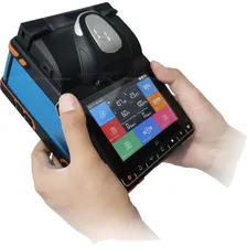 Máquina De Fusão De Fibra Ótica T7 6 Motores Tela Touch Foto mini 3