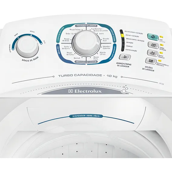 Máquina de lavar automática Electrolux Turbo Capacidade hasta 10kg 127V - branco Foto 1