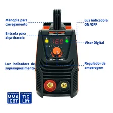 Maquina De Solda Inversora 160a Smi160 Intech Machine 220V Foto mini 2