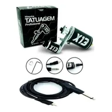 Maquina De Tatuagem Tattoo X13 Silver Rotativa + Cabo Rca Foto mini 1