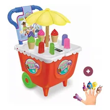 Maquina Fabrica De Sorvete Sorveteria Faz Sorvete De Verdade Cor Laranja Foto  mini 1