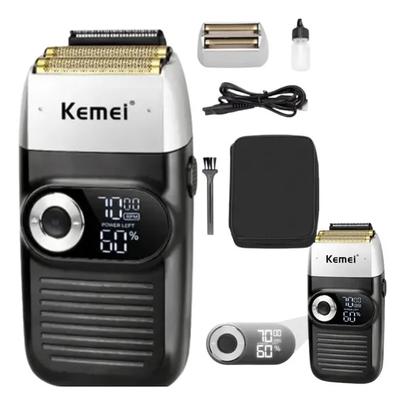 Maquina Kemei Profissional Kemei 2026 S Sem Fio Bivolt Foto 1