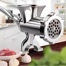 Máquina Moer Moedor Carne Linguiça Hambúrguer Manual Foto mini  2