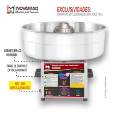Máquina P/ Algodão Doce Industrial 51cm + Funil - Inovamaq Bivolt Foto mini 4