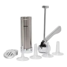 Maquina P/ Biscoito Manual 20 Moldes Verona 21x15,5 Cm 2520 Cor Prata Foto mini 4