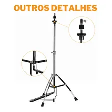 Máquina Para Chimbal Bateria Suporte Pedestal Estante Hi-hat Foto mini 4