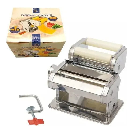 Maquina Ravioli Agnoline Em Inox Cilindro Manual Manivela Cor Prateado Foto 1
