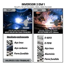 Maquina Solda Inversora Touch 315 Tig Mma Pulse Vrd 300a 2 Em 1 Super Tork 220v Foto mini  3