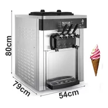 Maquina sorvete expresso italiana inox 3 sabores sorveteria 220V Sorvety YKF-8218T Foto mini 3