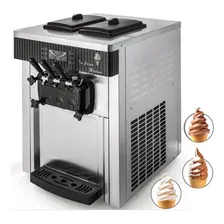 Maquina sorvete expresso italiana inox 3 sabores sorveteria 220V Sorvety YKF-8218T Foto mini 1