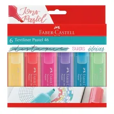 Marca Texto Textliner Pastel 46 - 6 Cores - Faber Castell Foto  mini 1