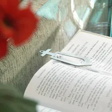 Marcador De Página/livros Em Inox Escovado - Cruz Foto mini  2