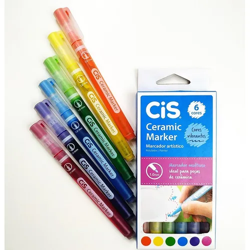 Marcador Multiuso 1.0mm Cis Ceramic Marker 6 Cores - Cis Foto 1
