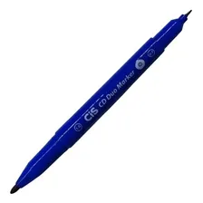 Marcador Permanente 2 Pontas Duo Marker Azul - Cis Foto  mini 1