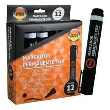 Marcador Permanente Top Preto Cx C/ 12 Jocar Office Foto  mini 1