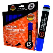 Marcador Permanente Top Preto,vermelho Azul Cd Cx C/12 Jocar Foto mini 3
