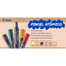 Marcador Pincel Atômico Canetão Pilot 1100-p Preto Foto mini 2