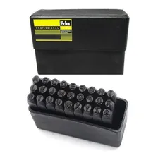 Marcador Punção Alfabeto Aço Gravação 6mm 27pcs Eda 4or Tamanho do carácter 6 mm Foto mini 1