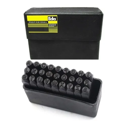 Marcador Punção Alfabeto Aço Gravação 6mm 27pcs Eda 4or Tamanho do carácter 6 mm Foto 1