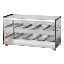 Marchesoni EF821 Estufa Quadrada Expositor 252W estufa para salgados Ônix 10 bandejas dupla 110v Foto mini 1