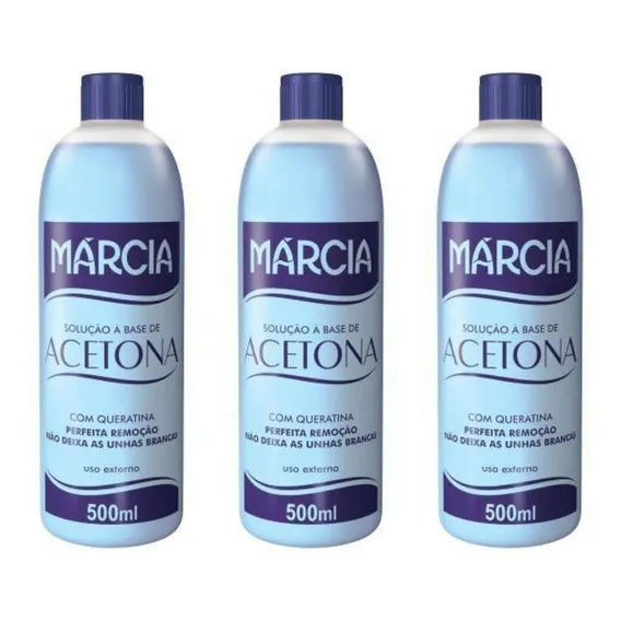 Márcia Acetona 500ml (kit C/03) Foto 1