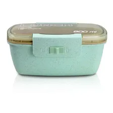Marmita Ecológica De 800  Com Divisória Jacki Design Verde Foto mini  2