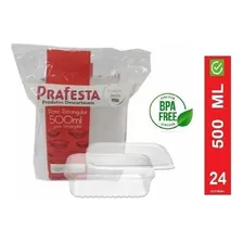Marmita Embalagem Microondas Freezer 500ml Prafesta C/24und Cor Transparente Foto mini 4