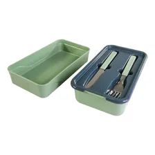 Marmita Fitness 1,3l Sem Bpa 2 Compartimentos Para Comida Foto mini  2